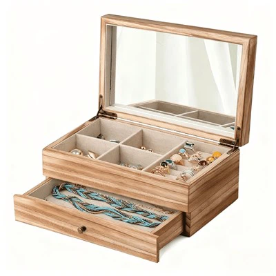 2 sosona Wooden Jewelry Box Organizer